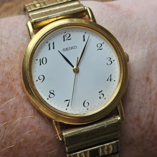 Seiko Spirit Classic Gold Quartz Dress Watch