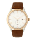 Xylys Quartz Analog with Date Silver Dial Leather Strap Watch for Men
