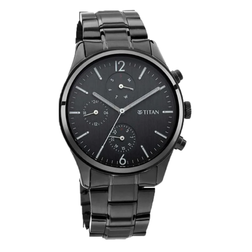 Titan Black Dial Analog Watch for Men