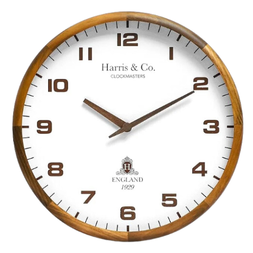 Harris & Co. Clockmasters Luxury Wooden Wall Clock