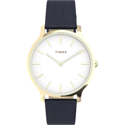 Timex Trend Women White Round Brass Dial Analog Watch