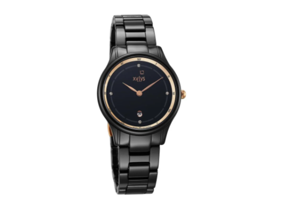 Xylys Black Dial Watch for Women
