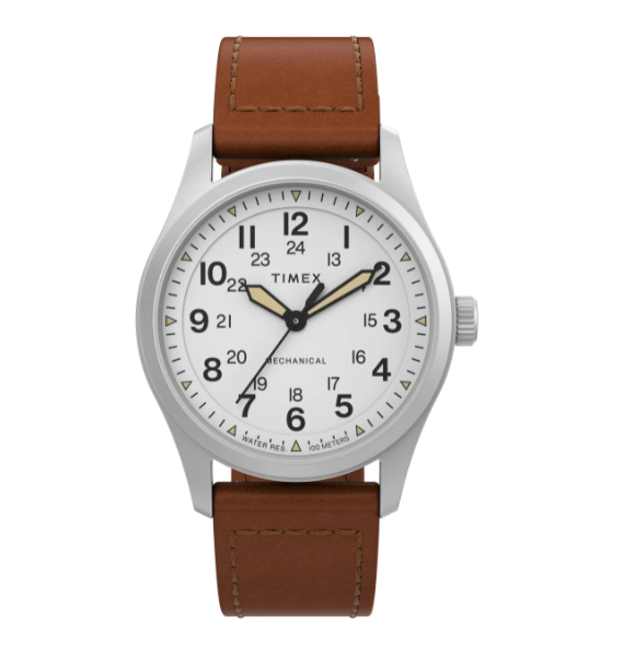 Timex 3 Hands Men's Analog White Dial Coloured Quartz Watch, Round Dial With 38 Mm Case Width - TW2V00600X6