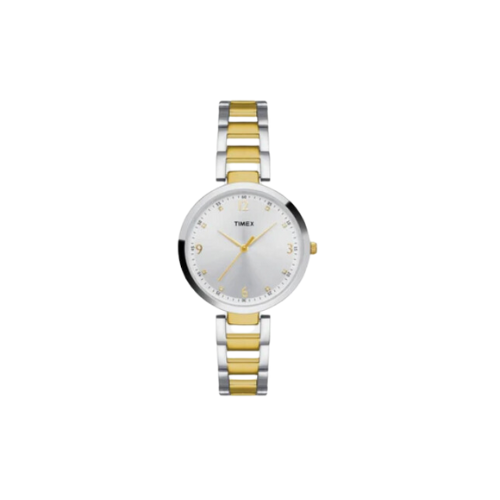 Timex Fashion Women's Silver Dial Round Case 3 Hands Function Watch