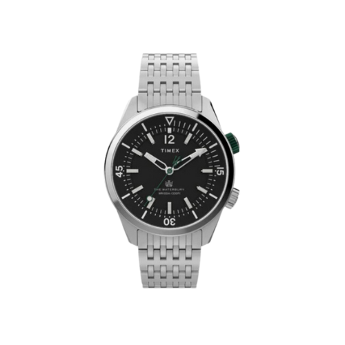 Timex Men Black Round Stainless Steel Dial Analog Watch