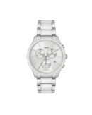 Timex Fashion Men's Silver Dial Round Case Chronograph Function Watch