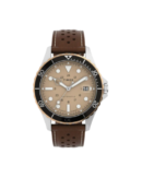 Timex Trend Automatic Men Tan Round Stainless Steel Dial Analog Watch