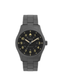 Timex Men Black Round Stainless Steel Dial Analog Watch