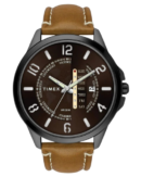 Timex Fashion Men's Brown Dial Round Case Day Date Function Watch