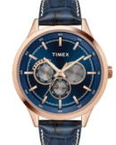 Timex Fashion Men's Blue Dial Round Case Multifunction Function Watch