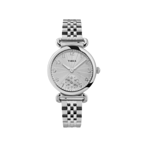 Timex Heritage Collection Women's Quartz Analog Silver-Tone Dial Round Case Stainless-Steel Function Watch