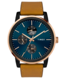 Timex Fashion Men's Blue Dial Round Case Multifunction Function Watch