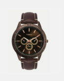 Timex Fashion Men's Digital Brown Dial Round Case Multifunction Function Watch