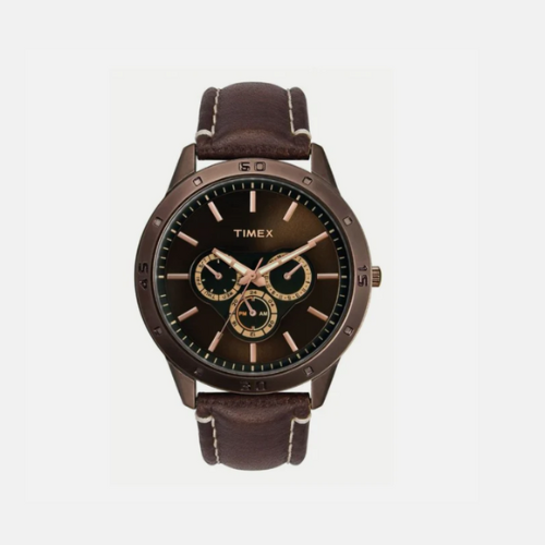 Timex Fashion Men's Digital Brown Dial Round Case Multifunction Function Watch