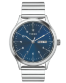 Timex Fashion Men's Blue Dial Round Case Day Date Function Watch