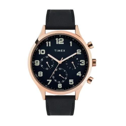 Timex Fashion Men's Blue Dial Round Case Multifunction Function Watch