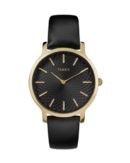 Timex Women Black Round Brass Dial Analog Watch