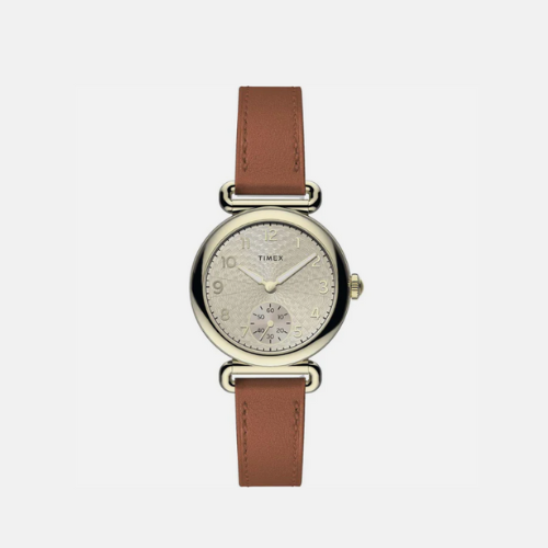Timex Heritage Collection Women's Quartz Analog Gold-Tone Dial Round Case Stainless