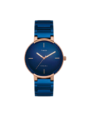 Timex Fashion Men's Blue Dial Round Case 3 Hands Function Watch