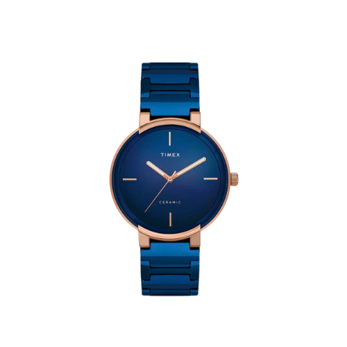 Timex Fashion Men's Blue Dial Round Case 3 Hands Function Watch