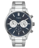 Timex Fashion Men's Blue Dial Round Case Multifunction Function Watch