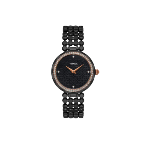 Timex Fria Women Black Round Analog Watch