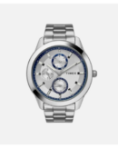 Timex Fashion Men's Silver Dial Round Case Multifunction Function Watch