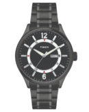 Timex Fashion Men's Black Dial Round Case Day Date Function Watch