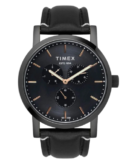 Timex Fashion Men's Black Dial Round Case Multifunction Function Watch