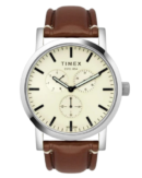 Timex Fashion Men's Beige Dial Round Case Multifunction Function Watch