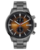 Timex Men Orange Round Dial Analog Watch