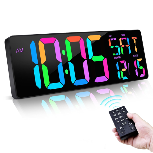 TIMESS Remote Control Digital Wall Clock