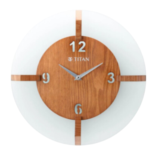 Titan Wood & Glass Fusion Wall Clock