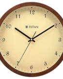 Titan Wooden Wall Clock Brown Dial