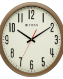 Brown Wooden Texture Oval Clock