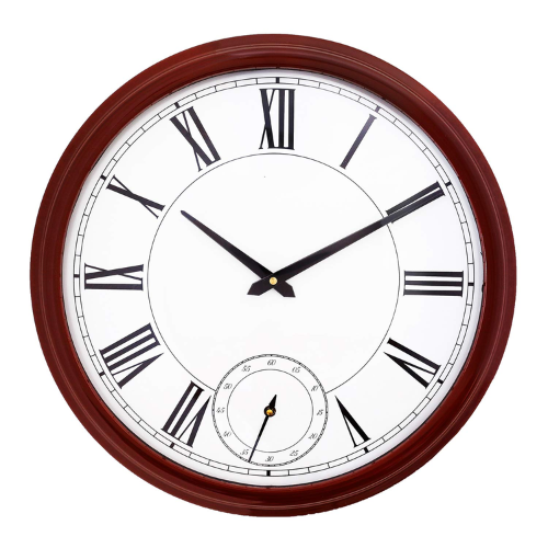 White Dial Rose Wood Wall Clock