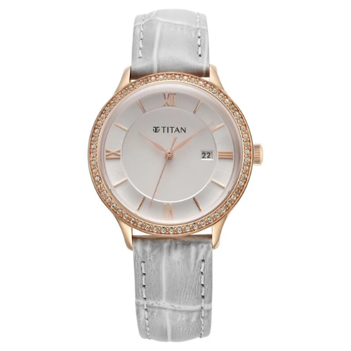 Titan Bright Leathers Quartz Analog