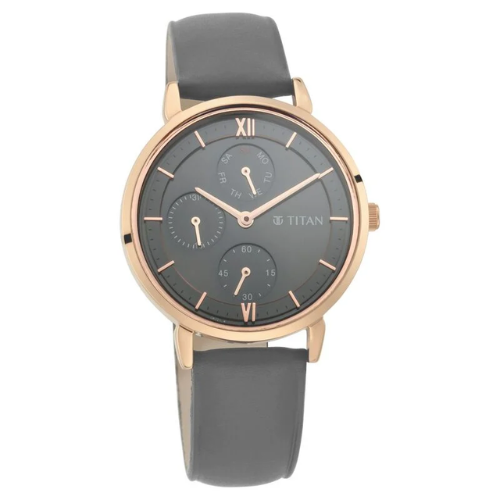 Titan Women's Roman Numeral Grey Dial