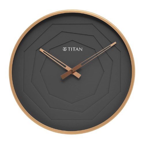 Titan Rose Gold Metallic Clock