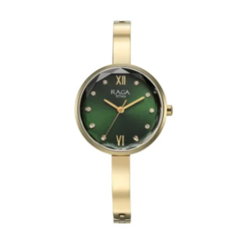 titan-raga-analog-green-dial