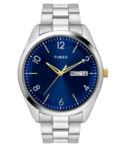 Timex Men Blue Round Analog Brass Dial Watch