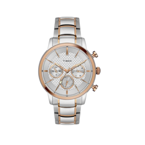 Timex E Class Men's Silver Dial Round Case Multifunction Function Watch -TWEG20202 5 Wristwatches 1 11
