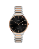 Timex Fashion Men's Black Dial Round Case 2 Hands+Date Function Watch