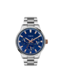 Timex Fashion Men's Blue Dial Round Case Multifunction Function Watch