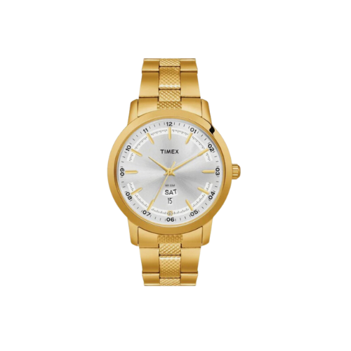 Timex Classics Men's Quartz Analog Silver Dial Round Case Day Date Function Watch