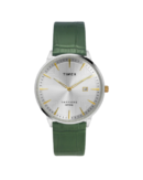 Timex Fashion Men's Silver Dial Round Case 2 Hands+Date Function Watch