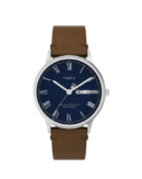Timex Men Blue Round Stainless Steel Dial Analog Watch