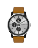 Timex Fashion Men's Silver Dial Round Case Multifunction Function Watch