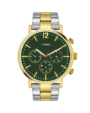 Timex Fashion Men's Green Dial Round Case Multifunction Function Watch