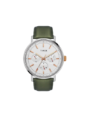 Timex Fashion Men's White Dial Round Case Multifunction Function Watch